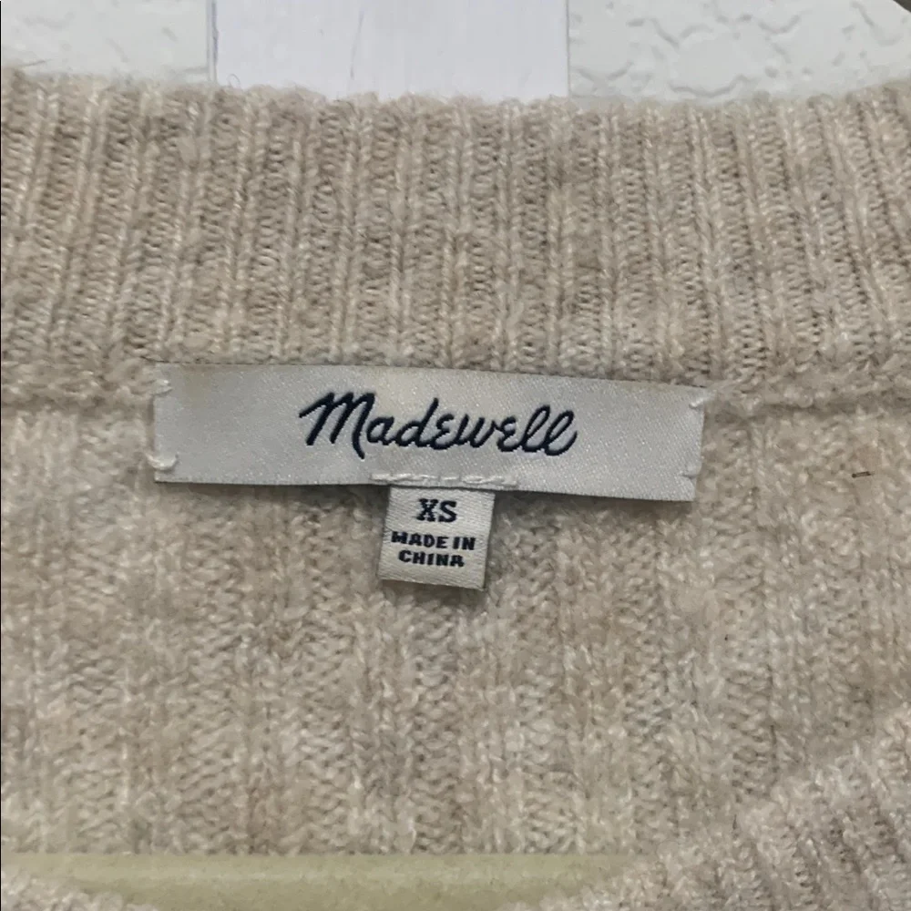 Madewell Cream Bell Sleeve Wool Blend Sweater Size XS - Picture 2 of 7